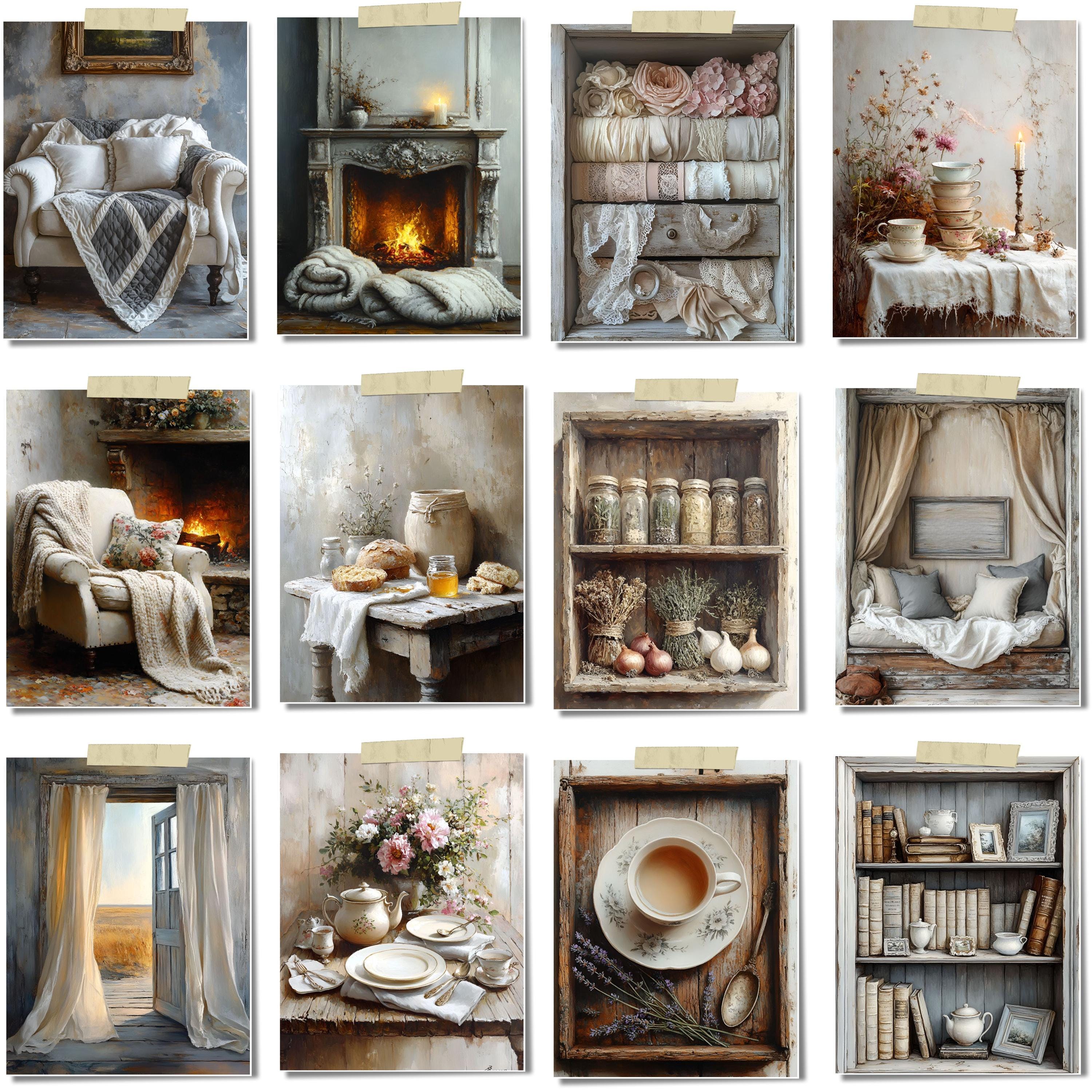 Cottagecore Junk Journal Kit: Shabby Chic Printable Ephemera, Cozy ...