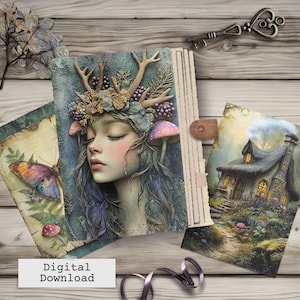 Enchanted Forest Junk Journal Pages – Fairy Woodland Printable Ephemera ...
