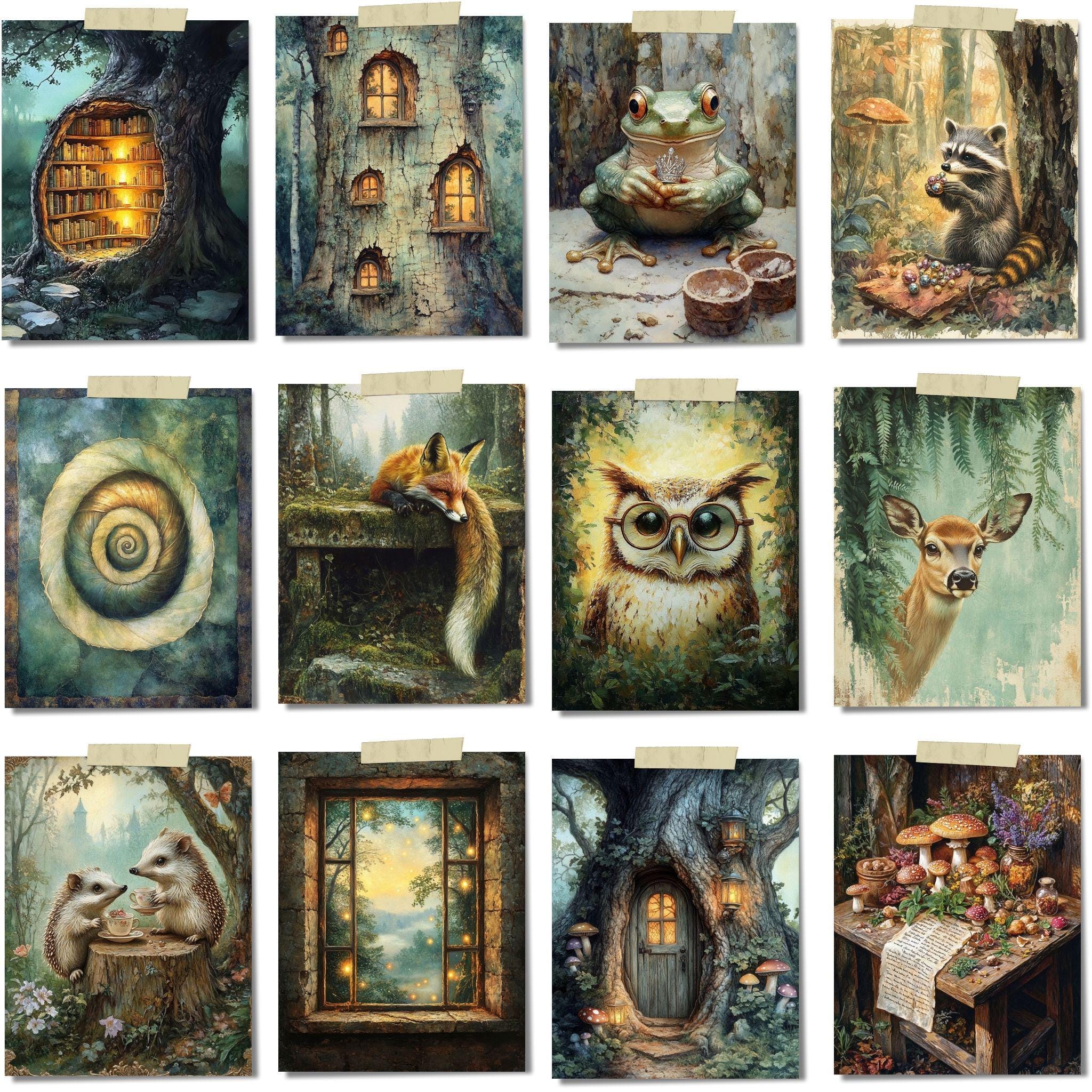 Enchanted Forest Junk Journal Pages – Woodland Fantasy Printable ...