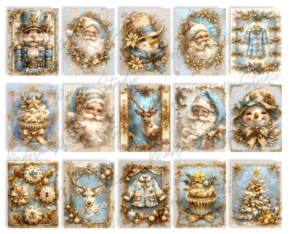 クリスマスジャンクジャーナルキット：ヴィンテージホリデースクラップ