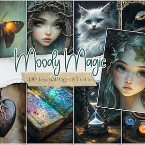Magic Junk Journal Pages Witchy Digital Paper Celestial Scrapbook Fantasy Printable Ephemera Enchanted Journal Magical Apothecary Digi Kit