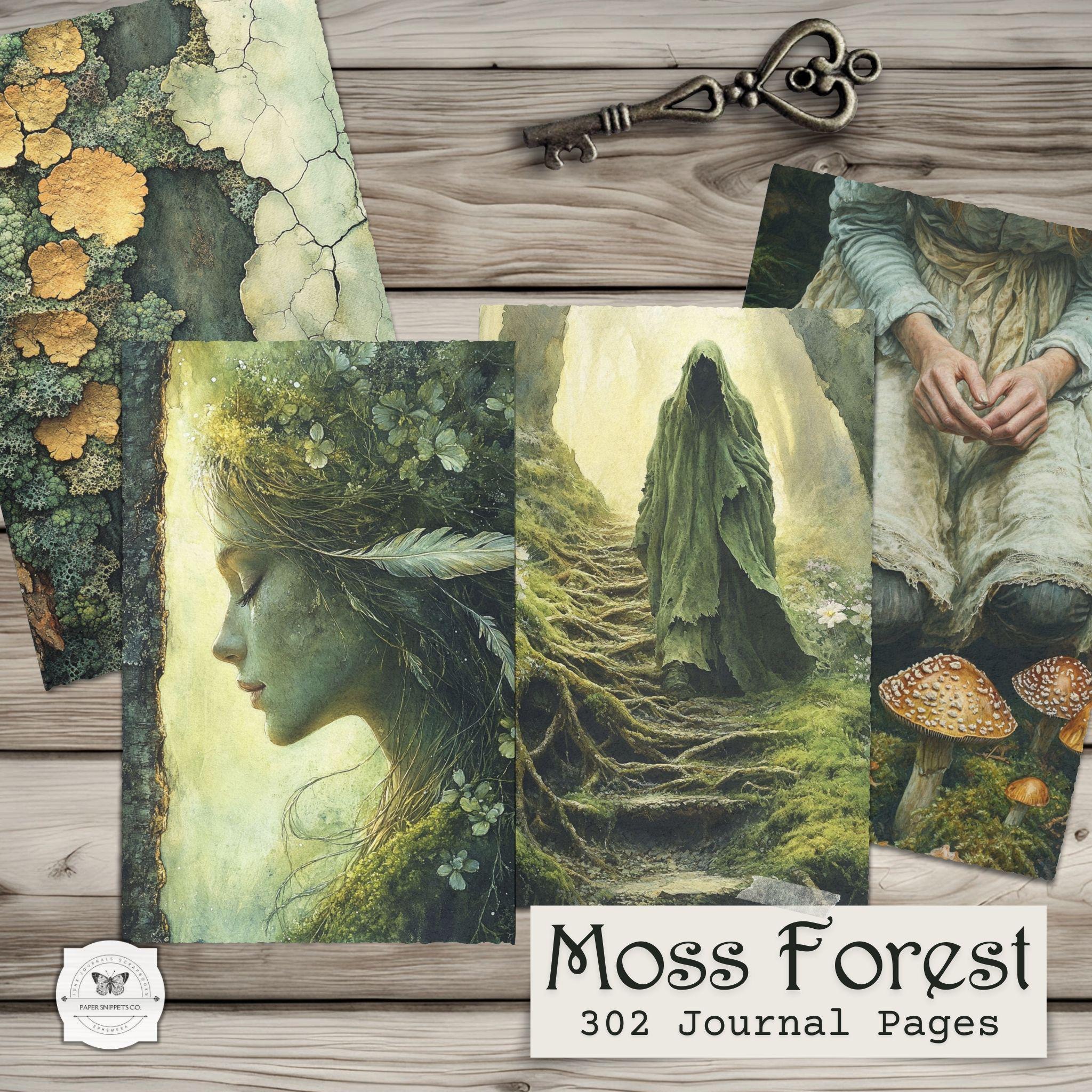 Moss Forest Junk Journal Pages – Enchanted Woodland Printable Ephemera ...