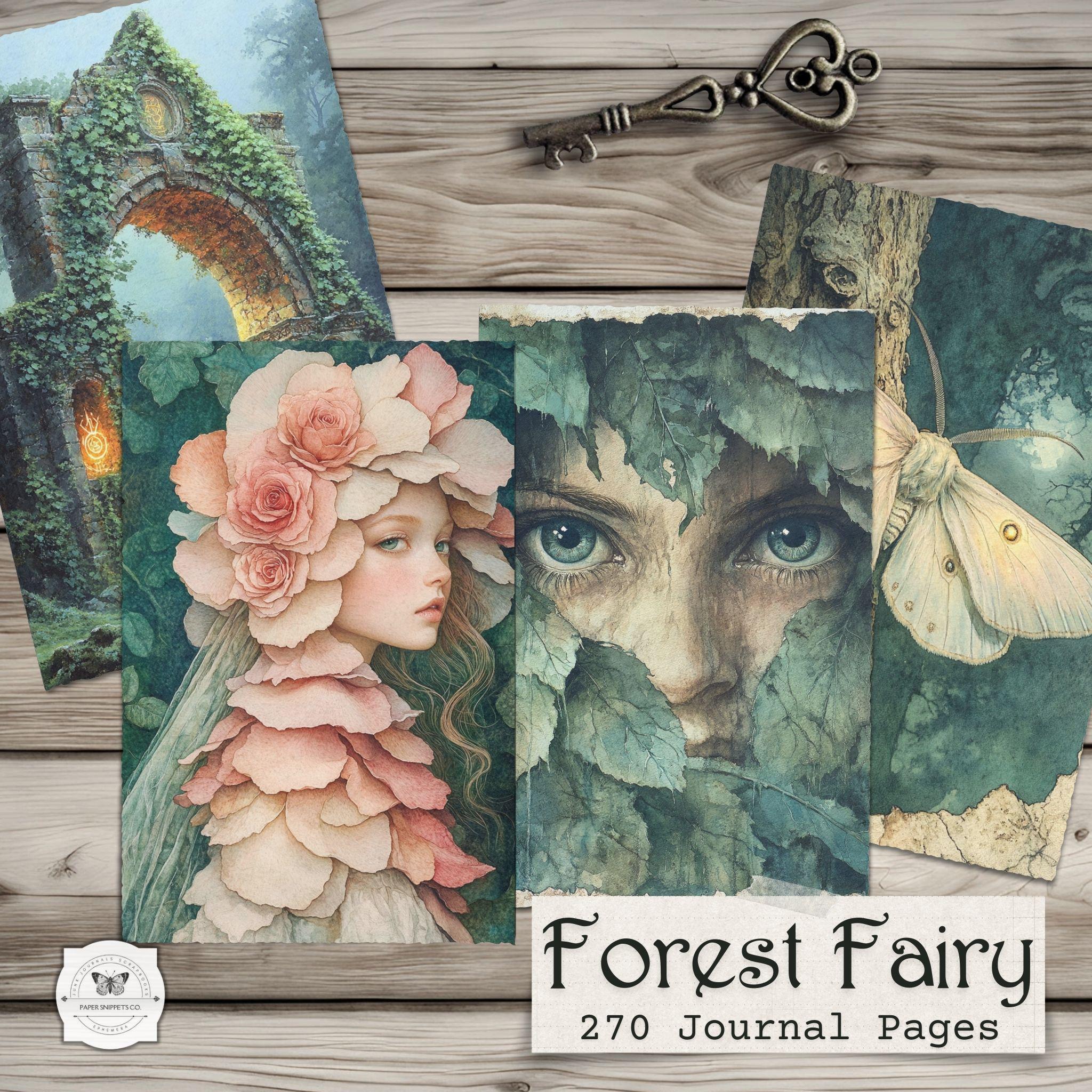Forest Fairy Junk Journal Pages – Enchanted Woodland Printable Ephemera ...