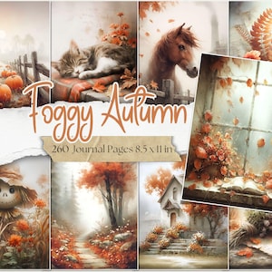 Autumn Junk Journal Pages Vintage Fall Scrapbook Printables Cosy Fall Digi Kit Thanksgiving Junk Journal Digital Cottagecore Ephemera