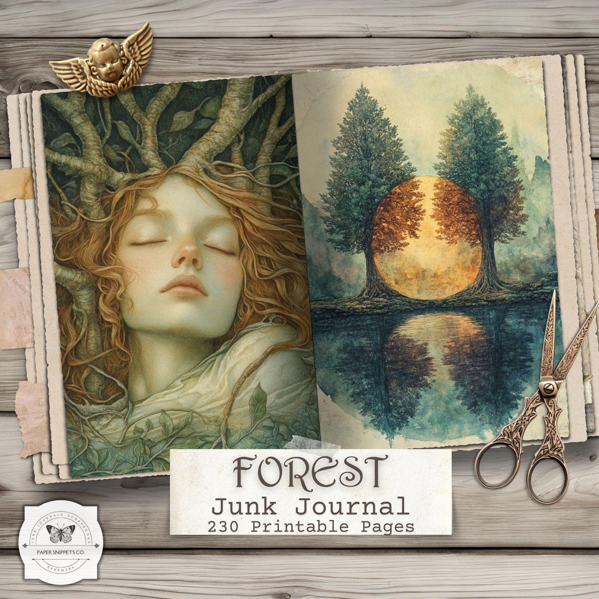 Enchanted Forest Junk Journal Pages – Woodland Fantasy Printable ...
