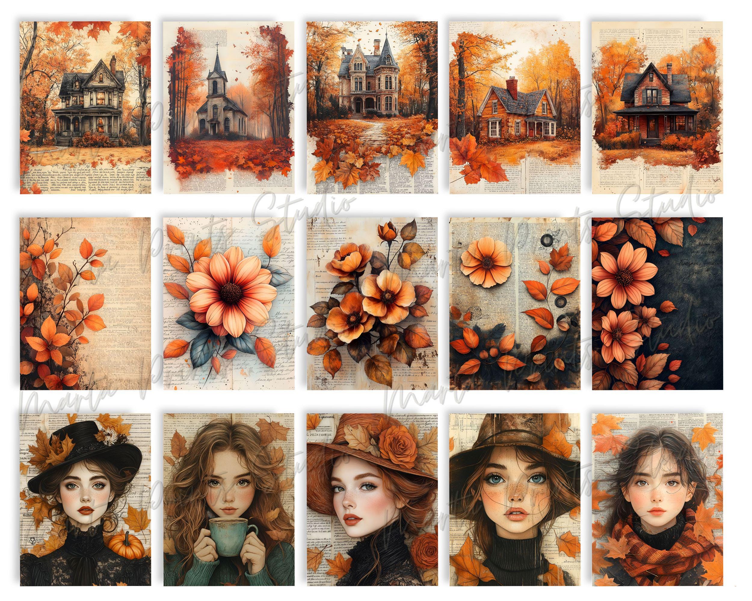 Autumn Junk Journal Printable Pages: Rustic Fall Ephemera (digital ...