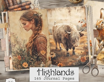 Scottish Junk Journal Kit: Highlands Vintage Ephemera (Digital Download)