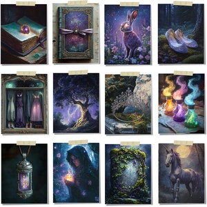 Enchanted Junk Journal Pages: Mystical Celestial Fairy Ephemera (Digital Download) image 9