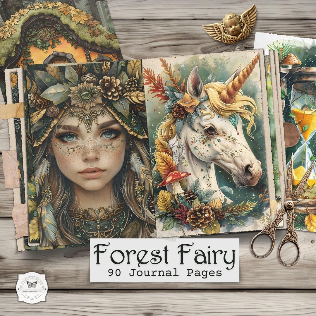 Forest Fairy Junk Journal Pages: Enchanted Woodland Printable Ephemera ...