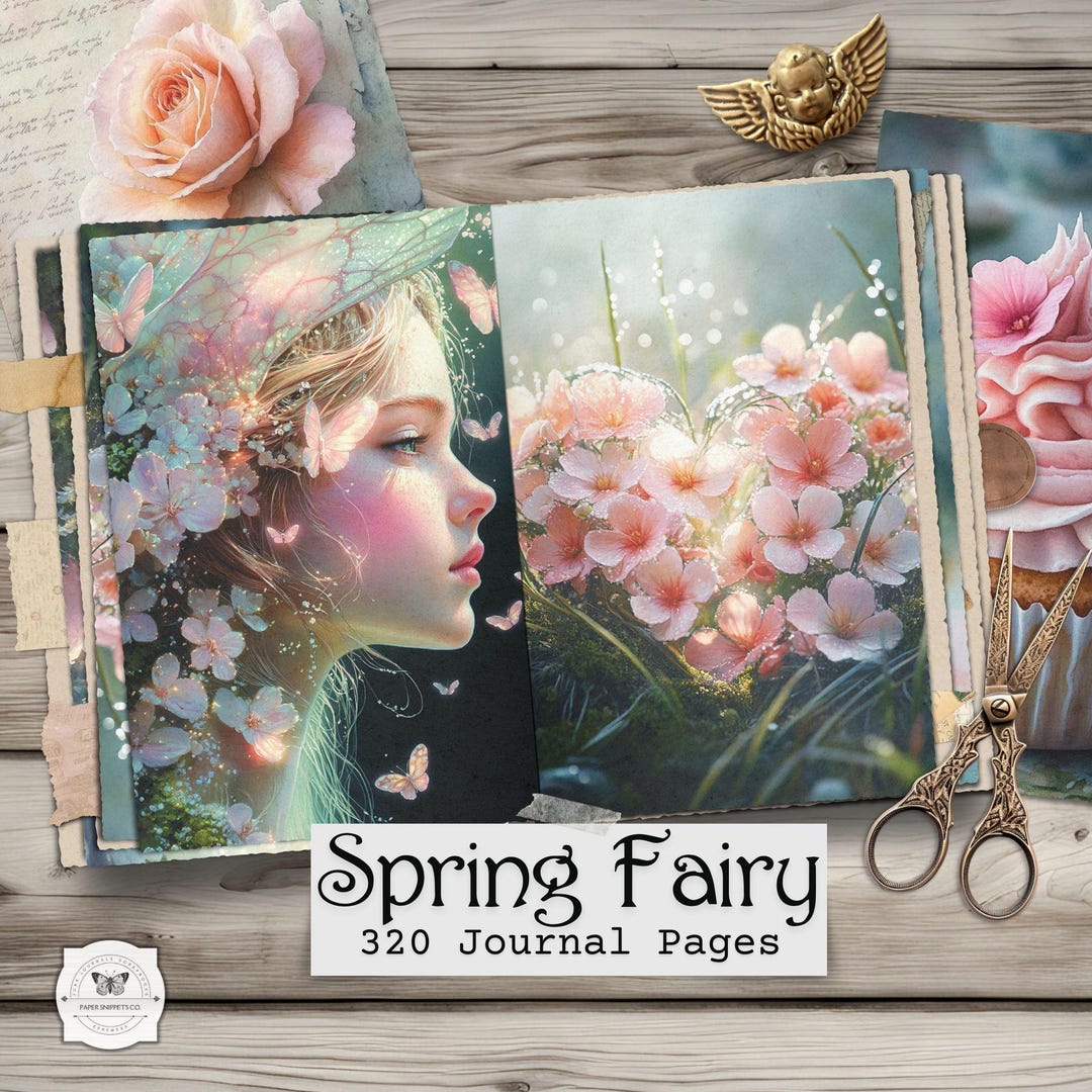 Spring Fairy Junk Journal Pages – Floral Fairycore Printable Ephemera ...