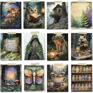 Enchanted Forest Junk Journal Pages – Fairy Woodland Printable Ephemera ...
