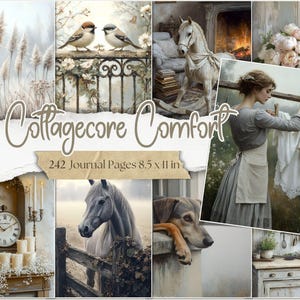 Cosy Cottage Junk Journal Pages Cottagecore Printable Journal Kit Shabby Chic Scrapbooking Digital Farmhouse Ephemera Victorian Digi Kit