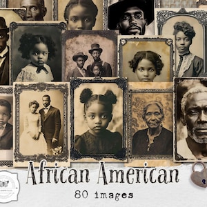 Vintage portraits afro-américains : Black Heritage Ephemera (impressions numériques)