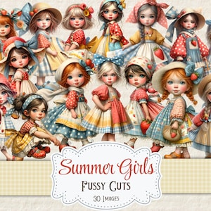 Zomer meisjes kieskeurig printables cottage girl printables grillig meisje junk dagboek afdrukbare plakboek benodigdheden kaarten maken digitale zomer ephemera