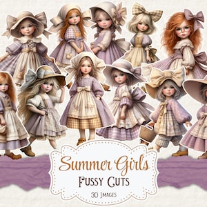 Zomer meisjes kieskeurig printables cottage girl printables grillig meisje junk dagboek afdrukbare plakboek benodigdheden kaarten maken digitale zomer ephemera