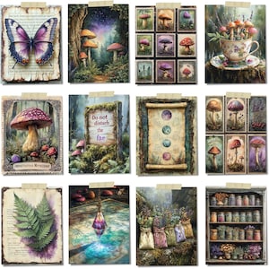 Enchanted Forest Junk Journal Pages – Fairy Woodland Printable Ephemera ...
