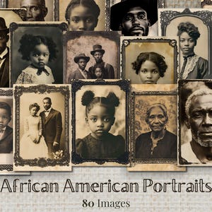 Vintage African American Photos Black Heritage Printables Black History Ephemera for Junk Journaling Scrapbooking Digital Prints Portraits