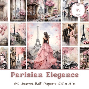 Parijs afdrukbare ongewenste tijdschriftpagina's, Parijse plakboekbenodigdheden, digitaal papier, mixed media, collage, shabby chic, vintage Franse ephemera