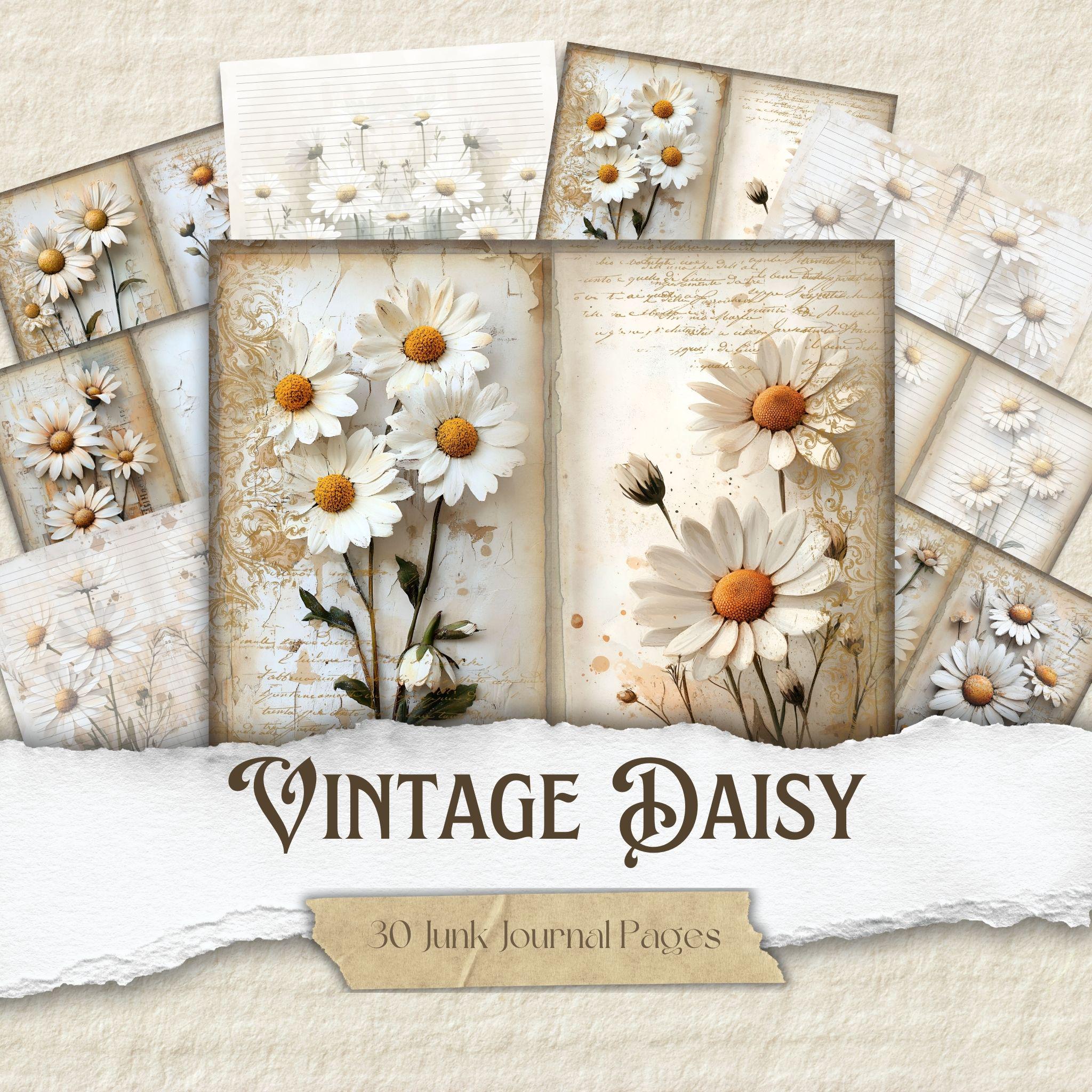 【Daisy】ビンテージペーパー　切手セット Vintage Paper Daisy - Etsy
