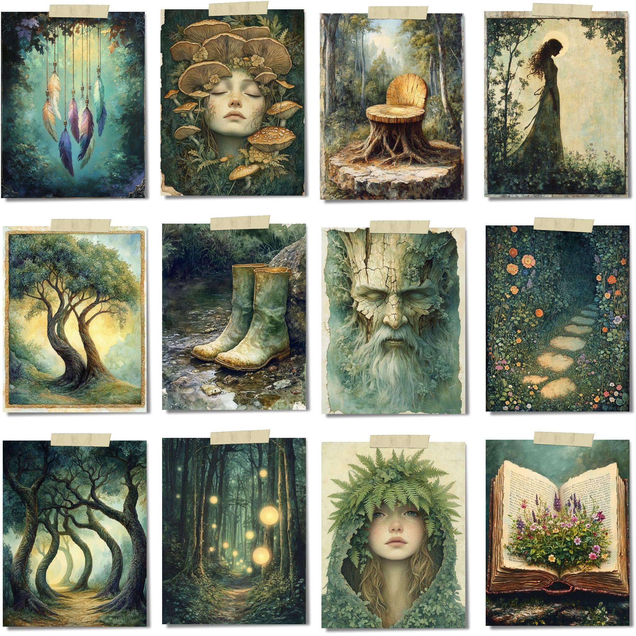 Enchanted Forest Junk Journal Pages – Woodland Fantasy Printable ...