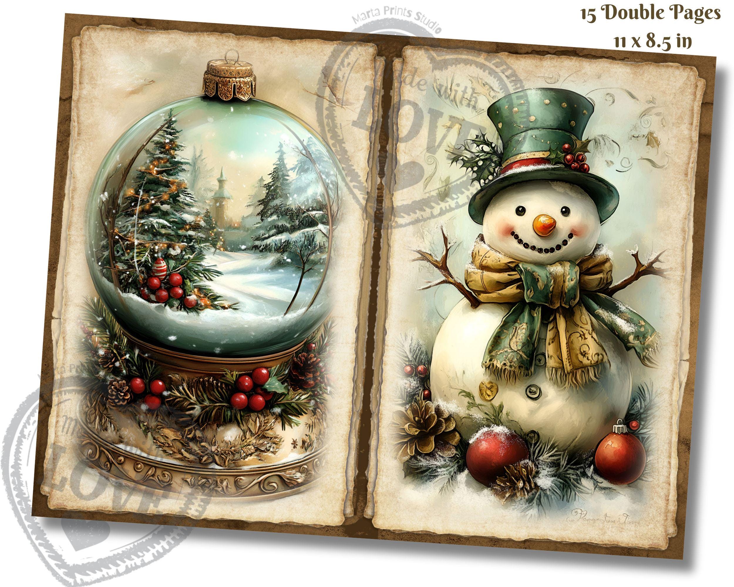Vintage Christmas Junk Journal Printable Pages Victorian Christmas ...