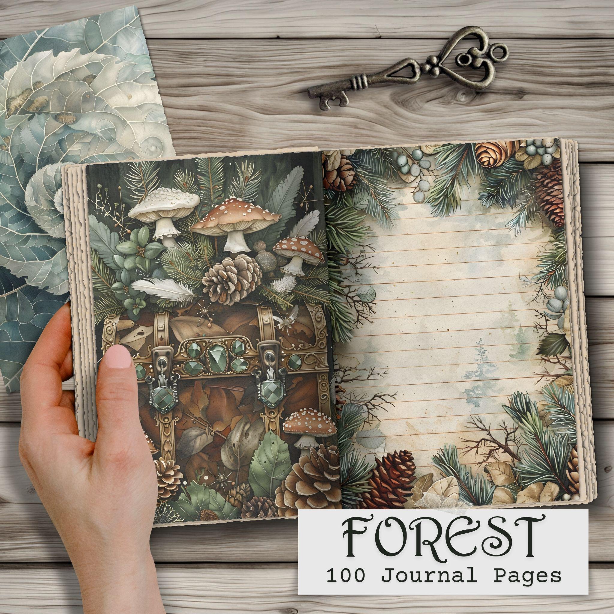 Enchanted Forest Junk Journal Pages: Woodland Magic, Printable Nature ...