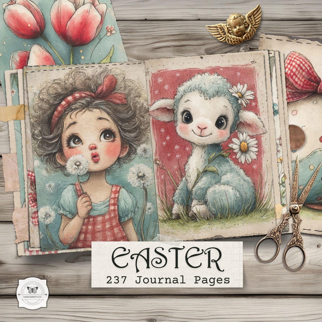 Easter Junk Journal Pages: Vintage Spring Ephemera (digital Download ...