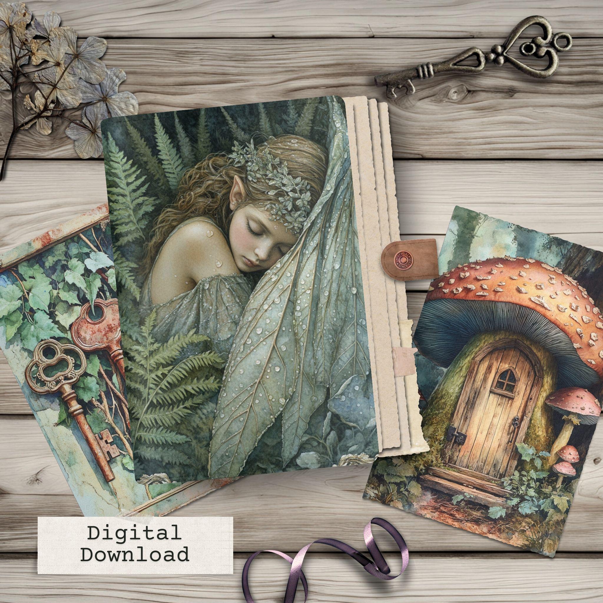 Forest Fairy Junk Journal Pages – Enchanted Woodland Printable Ephemera ...