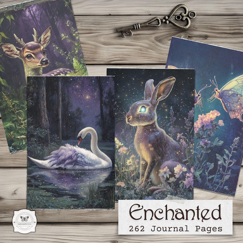 Enchanted Junk Journal Pages: Mystical Celestial Fairy Ephemera (Digital Download) image 3