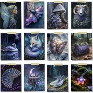 Enchanted Junk Journal Pages: Mystical Celestial Fairy Ephemera (Digital Download) image 6