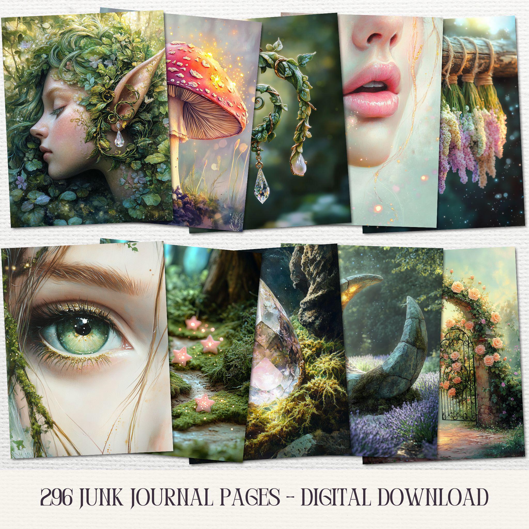 Enchanted Forest Junk Journal Pages – Fairy Woodland Printable Ephemera ...