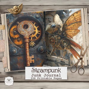 Steampunk Junk Journal Pages: Vintage Clockwork Ephemera (Digital Download)