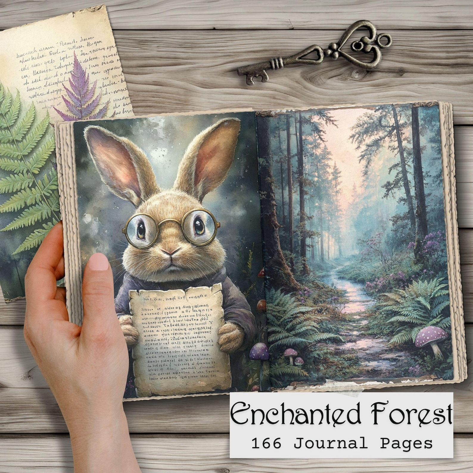 Enchanted Forest Junk Journal Pages – Fairy Woodland Printable Ephemera ...