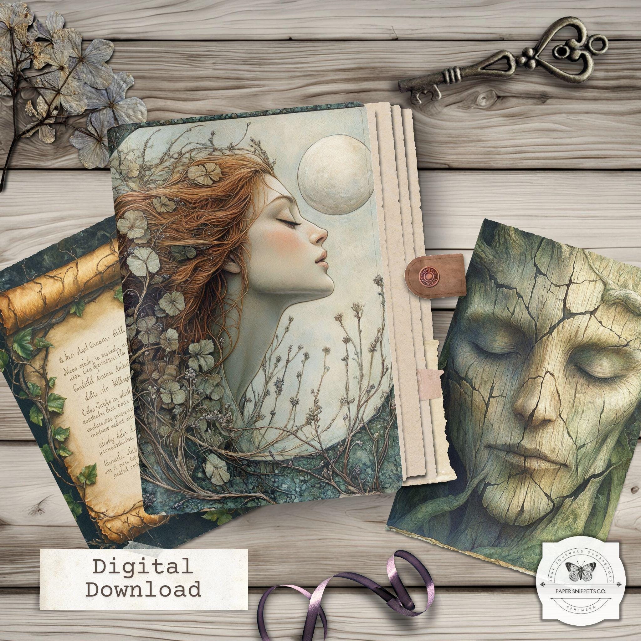 Enchanted Forest Junk Journal Pages – Woodland Fantasy Printable ...