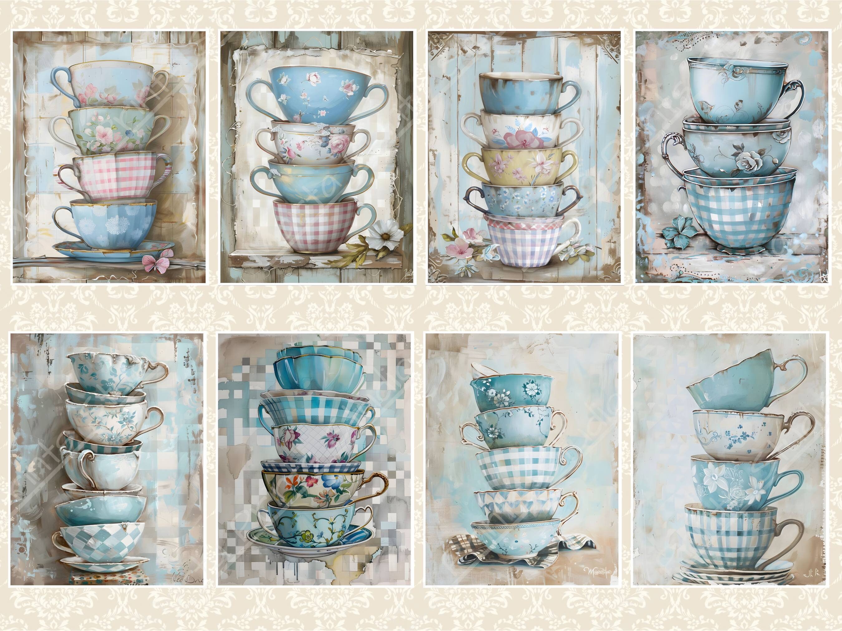 Vintage Tea Party Junk Journal Pages: Printable Shabby Chic Ephemera ...