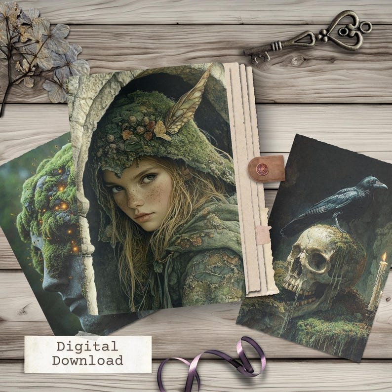 Moss Forest Junk Journal Pages – Enchanted Woodland Fairy Printable ...