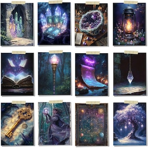 Enchanted Junk Journal Pages: Mystical Celestial Fairy Ephemera (Digital Download) image 12