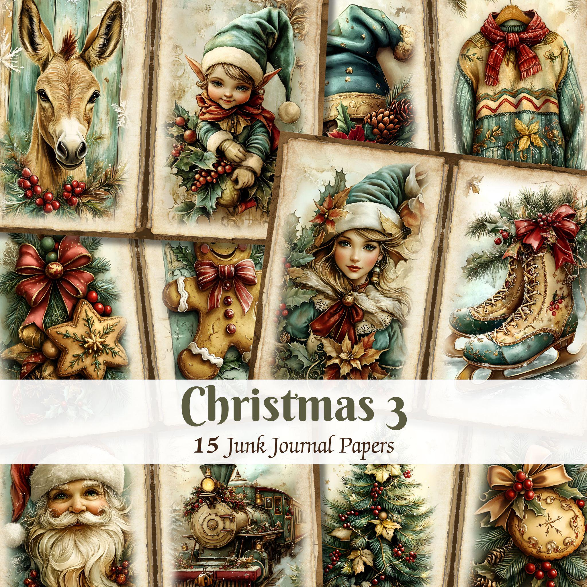Vintage Christmas Junk Journal Printable Pages Victorian Christmas ...