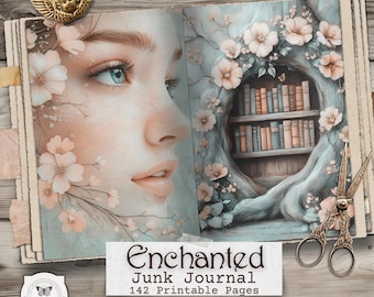 Enchanted Junk Journal Pages: Whimsical Fairytale Scrapbook Paper (Digital Download)