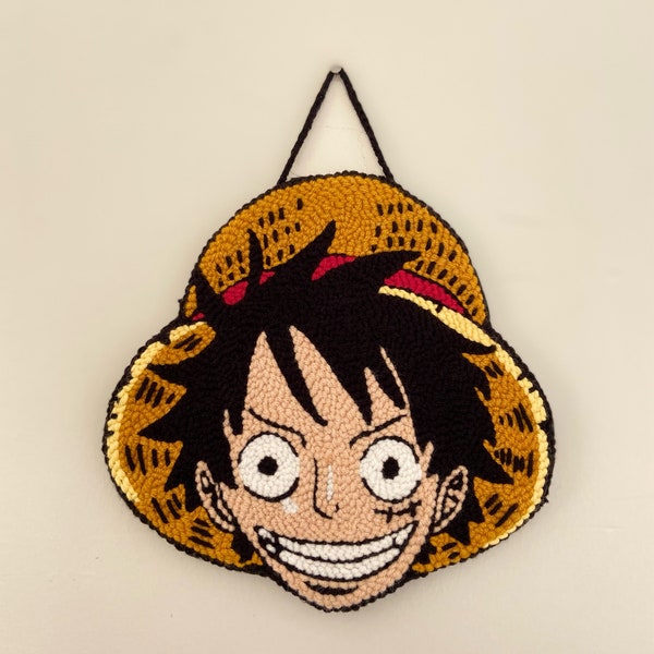 One Piece Luffy Punch Needle, Wall Hangings, Anime, Wall Decor , Needle Art, Customizable Gift, Punch Needle Embroidery, Gift