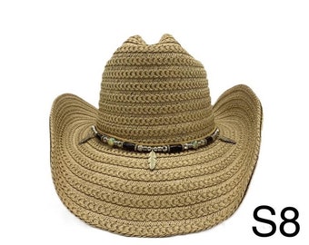 Classic Summer Cowboy Hat - Paper Straw Cowboy Hat Lightweight & Stylish  Perfect for Outdoor Events, Festivals Unisex Fashion Accessory