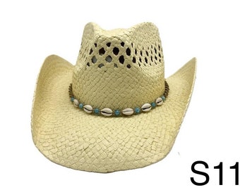 Classic Summer Cowboy Hat - Paper Straw Cowboy Hat Lightweight & Stylish  Perfect for Outdoor Events, Festivals Unisex Fashion Accessory