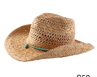 Classic Summer Cowboy Hat - Paper Straw Cowboy Hat Lightweight & Stylish  Perfect for Outdoor Events, Festivals Unisex Fashion Accessory