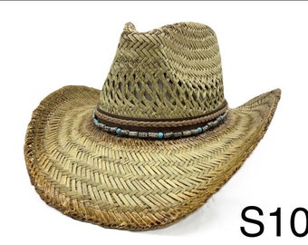 Classic Summer Cowboy Hat - Paper Straw Cowboy Hat Lightweight & Stylish  Perfect for Outdoor Events, Festivals Unisex Fashion Accessory