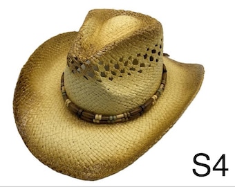 Classic Summer Cowboy Hat - Paper Straw Cowboy Hat Lightweight & Stylish  Perfect for Outdoor Events, Festivals Unisex Fashion Accessory