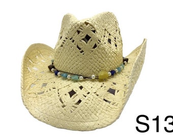 Classic Summer Cowboy Hat - Paper Straw Cowboy Hat Lightweight & Stylish  Perfect for Outdoor Events, Festivals Unisex Fashion Accessory