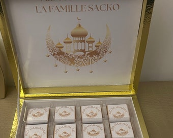 Boite de chocolats personnalisés pour l’aïd, umrah,  Hajj et tout autres occasions