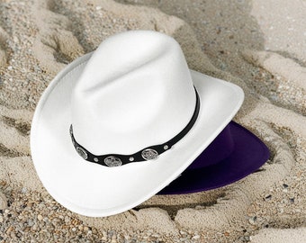 Klassischer Cowboyhut, Retro-Cowboyhut, Western-Kostüm, Urlaub, Party-Zubehör, Kopfbedeckung, verschiedene Farben