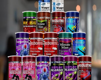 Bundel grappige neppillen Tumbler Wraps: cadeau grap grap (digitale download)