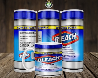 Sarcastic Bleach Tumbler Wrap PNG: Funny Prank Gift (Digital File)